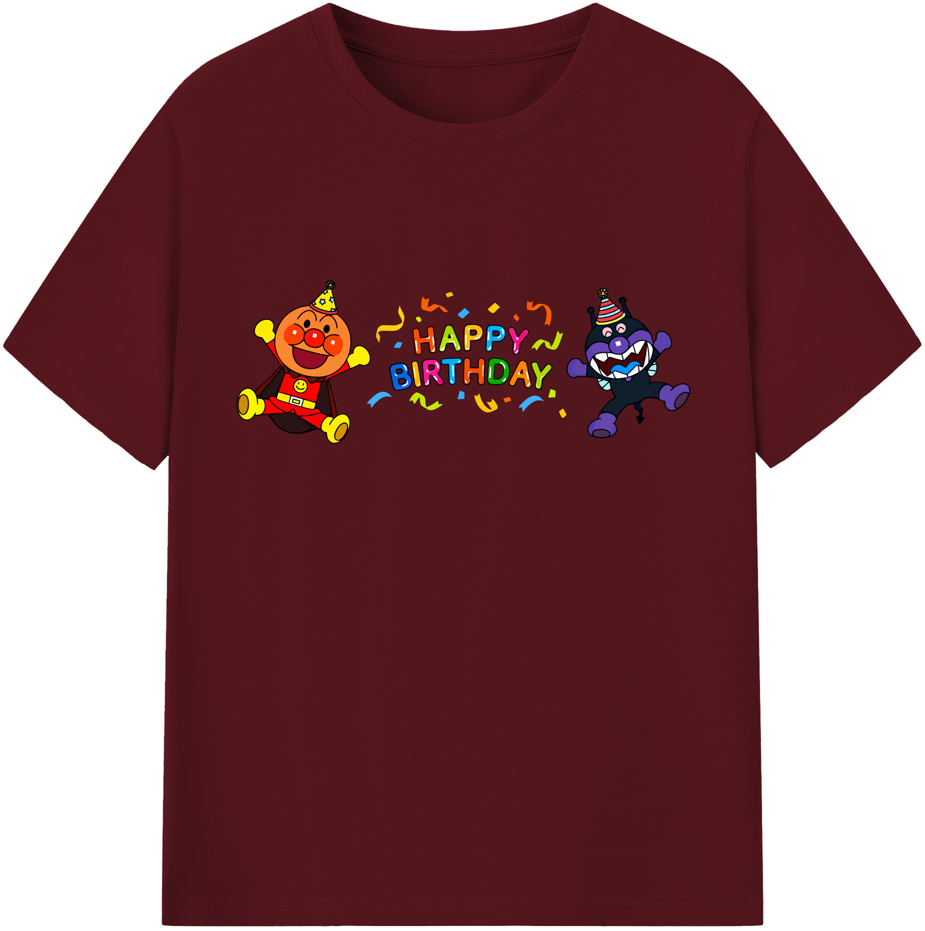 （画像用） アンパンマン Anpanman 綿100％半袖Tシャツ（フロントプリント）
